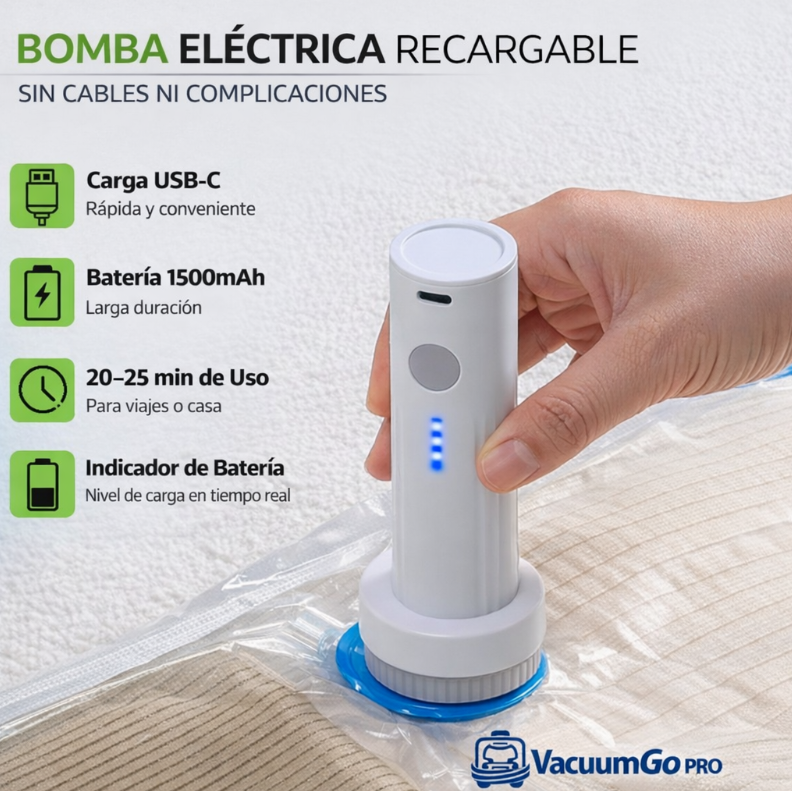 VacuumGo™ PRO - Sellador al Vacío Portátil Sin Cables