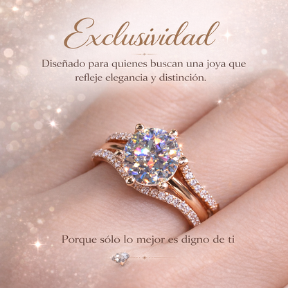 Anillo Radiante Aurora – Oro Rosa
