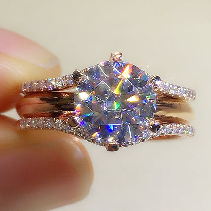 Anillo Radiante Aurora – Oro Rosa
